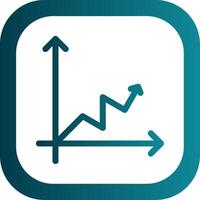 Glyph Gradient Corner Chart Glyph Gradient Corner Icon vector