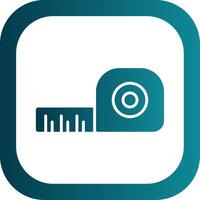 Tape Measure Glyph Gradient Corner Icon vector