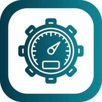 Pressure Gauge Glyph Gradient Corner Icon vector