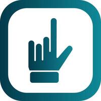 Pointing Hand Glyph Gradient Corner Icon vector