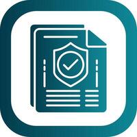 Documents Glyph Gradient Corner Icon vector