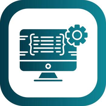 Programming Glyph Gradient Corner Icon vector