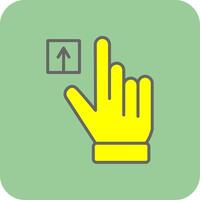 Hand Tap Glyph Gradient Corner Icon vector