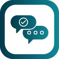 Conversation Glyph Gradient Corner Icon vector