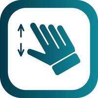 Two Fingers Zoom Glyph Gradient Corner Icon vector