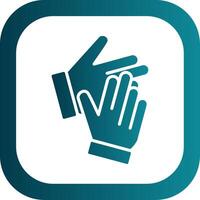 Clapping Glyph Gradient Corner Icon vector