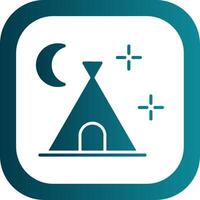 Camping Glyph Gradient Corner Icon vector