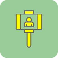 Vlogger Glyph Gradient Corner Icon vector