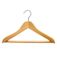 Wooden clothes hanger on transparent background png