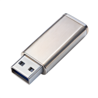 recouvert de métal USB dispositif sur une bureau png