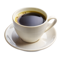 un taza de café en un platillo png