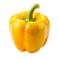 Fresh yellow bell pepper isolated on transparent background png