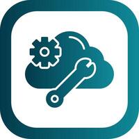 Cloud Computing Glyph Gradient Corner Icon vector