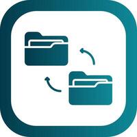 Folder Glyph Gradient Corner Icon vector