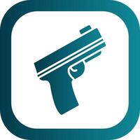 Pistol Glyph Gradient Corner Icon vector