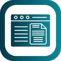 Document Glyph Gradient Corner Icon vector