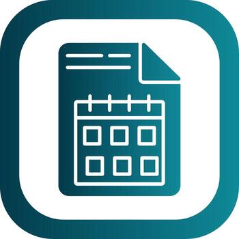 Document Glyph Gradient Corner Icon vector