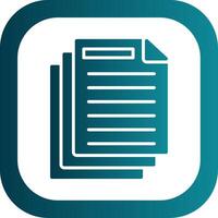 Document Glyph Gradient Corner Icon vector