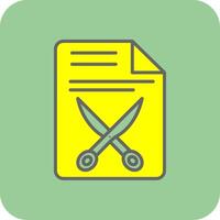 documento glifo degradado esquina icono vector