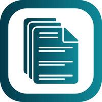 Documents Glyph Gradient Corner Icon vector