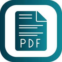 Pdf Glyph Gradient Corner Icon vector