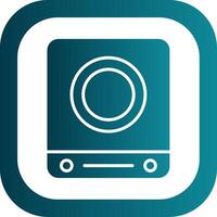 Induction Stove Glyph Gradient Corner Icon vector