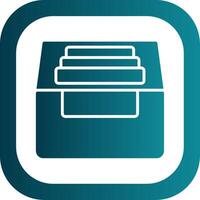 Archive Glyph Gradient Corner Icon vector