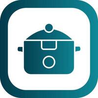 Slow Cooker Glyph Gradient Corner Icon vector