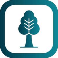 Tree Glyph Gradient Corner Icon vector