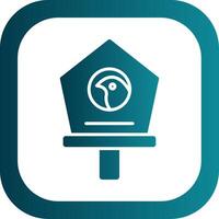 Bird House Glyph Gradient Corner Icon vector