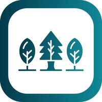 Forest Glyph Gradient Corner Icon vector