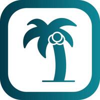 Palm Tree Glyph Gradient Corner Icon vector