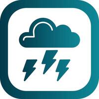 Lightning Glyph Gradient Corner Icon vector