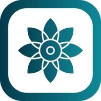 Flower Glyph Gradient Corner Icon vector