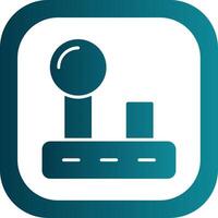 Joystick Glyph Gradient Corner Icon vector