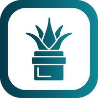 Aloe Vera Glyph Gradient Corner Icon vector