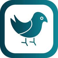 Bird Glyph Gradient Corner Icon vector