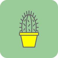 cactus glifo degradado esquina icono vector