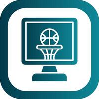 Basketball Glyph Gradient Corner Icon vector