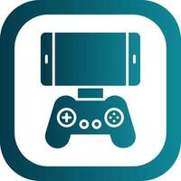 Mobile Game Glyph Gradient Corner Icon vector