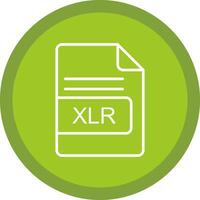 XLR File Format Line Multi Circle Icon vector