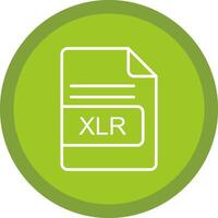 XLR File Format Line Multi Circle Icon vector