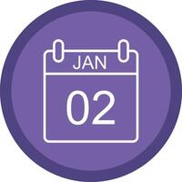January Line Multi Circle Icon vector