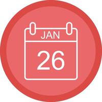January Line Multi Circle Icon vector