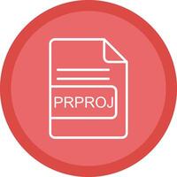 PRPROJ File Format Line Multi Circle Icon vector