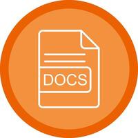 docs archivo formato línea multi circulo icono vector