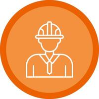 Engineer Line Multi Circle Icon vector