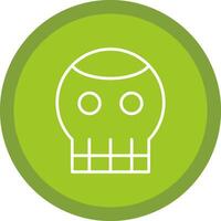 Skull Line Multi Circle Icon vector