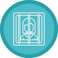 Prisoner Line Multi Circle Icon vector