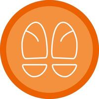 Footprint Line Multi Circle Icon vector